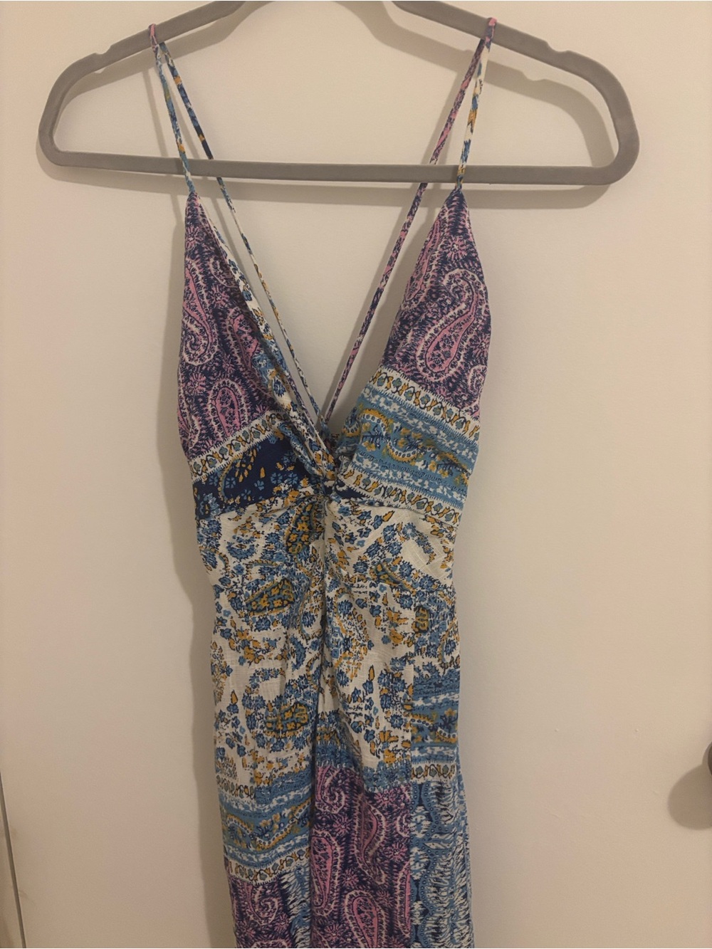 Zara Pink and Blue Paisley Print Sundress - Picture 3 of 6